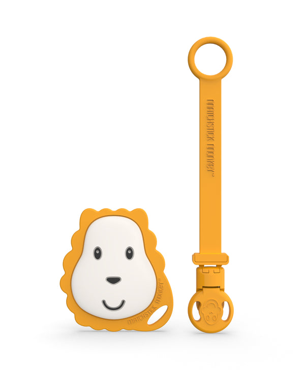 Flat Lion Teether & Soother Clip Set